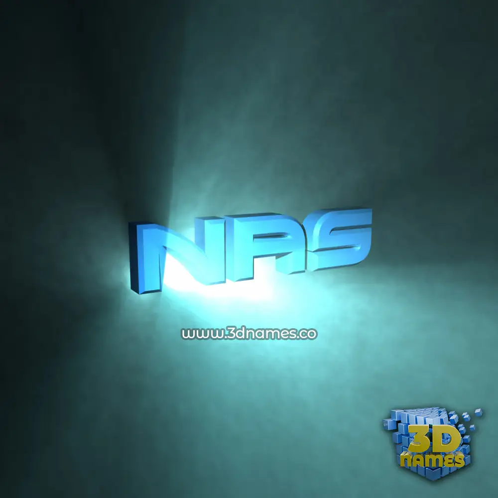 nas in Light Shine style - 3D name wallpaper