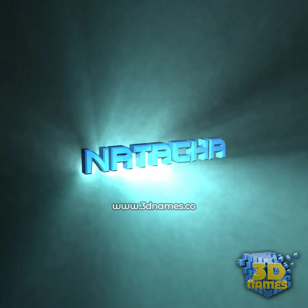 natacha in Light Shine style - 3D name wallpaper