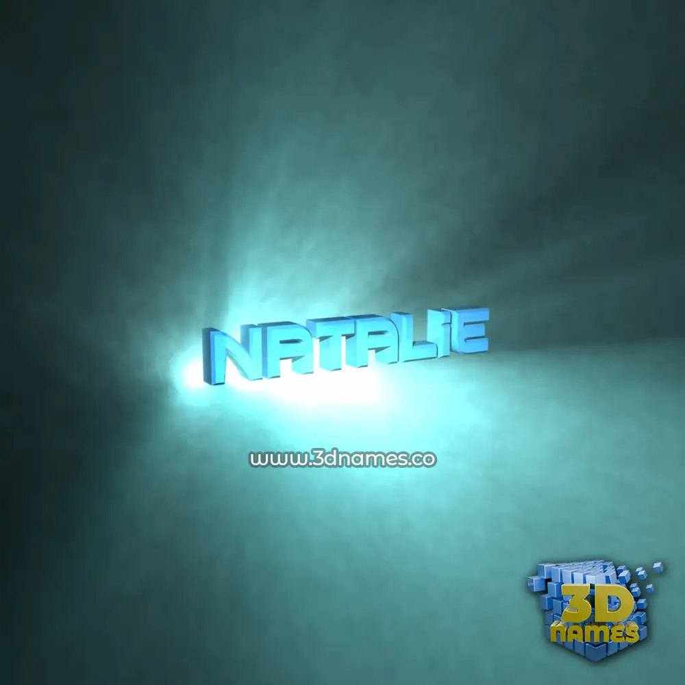 natalie in Light Shine style - 3D name wallpaper