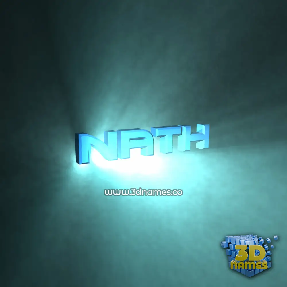 nath in Light Shine style - 3D name wallpaper
