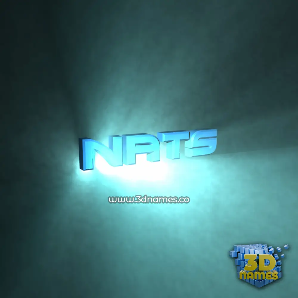 nats in Light Shine style - 3D name wallpaper
