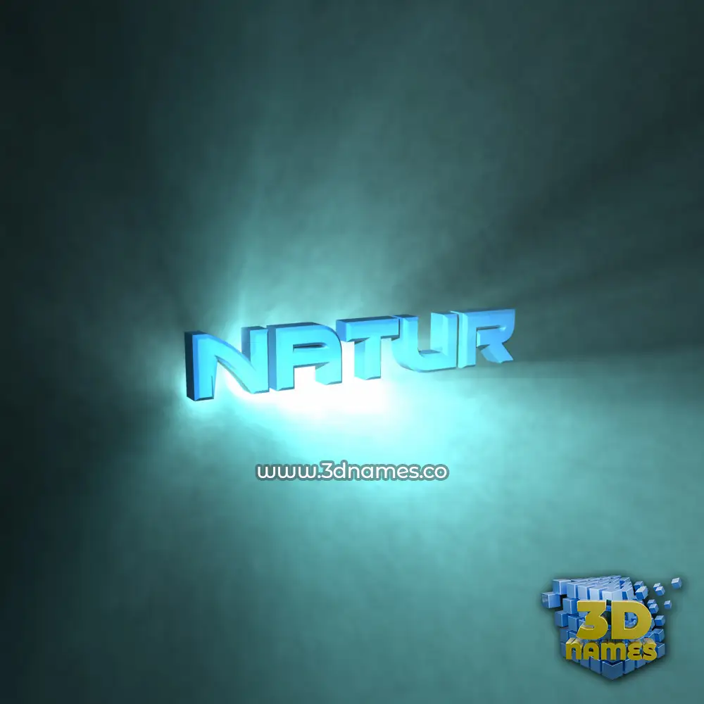 natur in Light Shine style - 3D name wallpaper