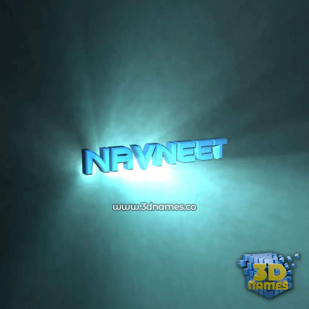 navneet in Light Shine style - 3D name wallpaper