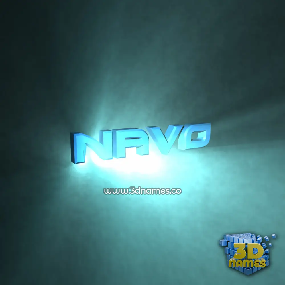 navo in Light Shine style - 3D name wallpaper