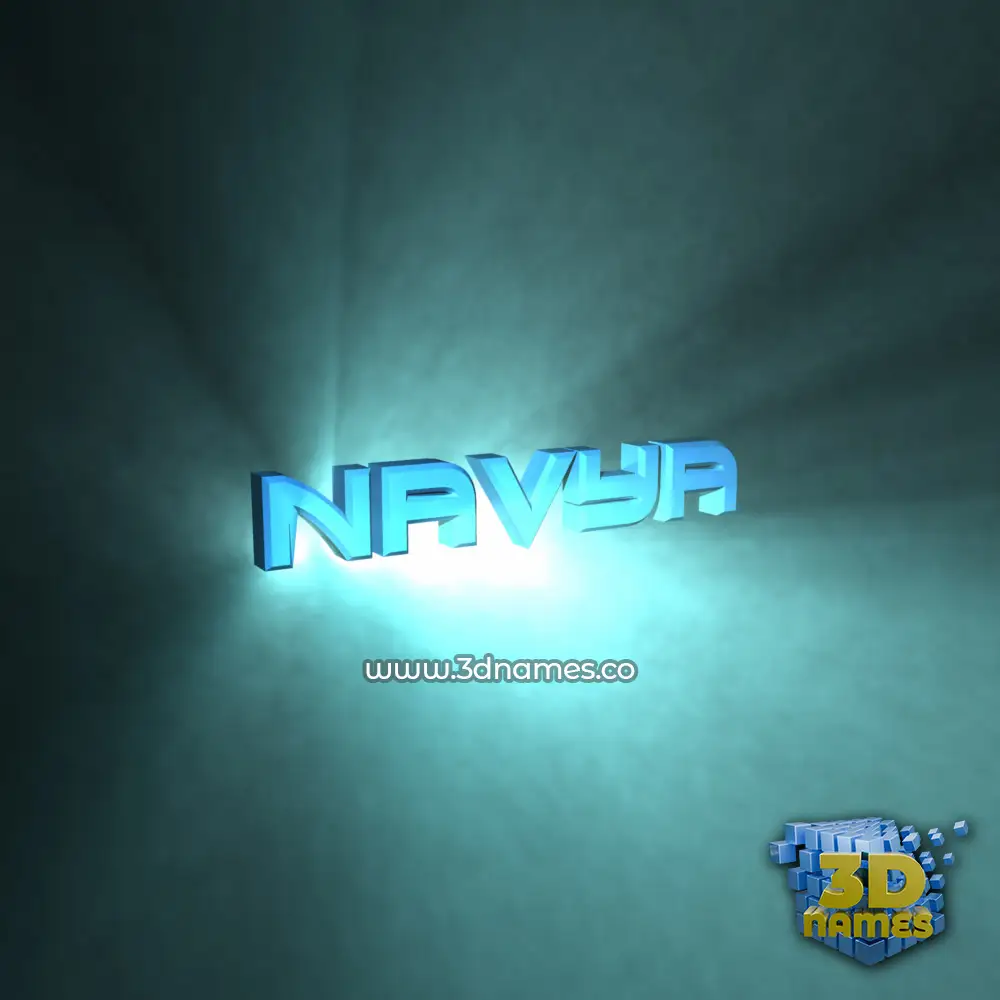 navya in Light Shine style - 3D name wallpaper