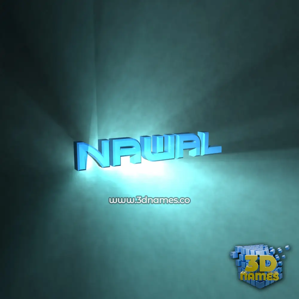 nawal in Light Shine style - 3D name wallpaper