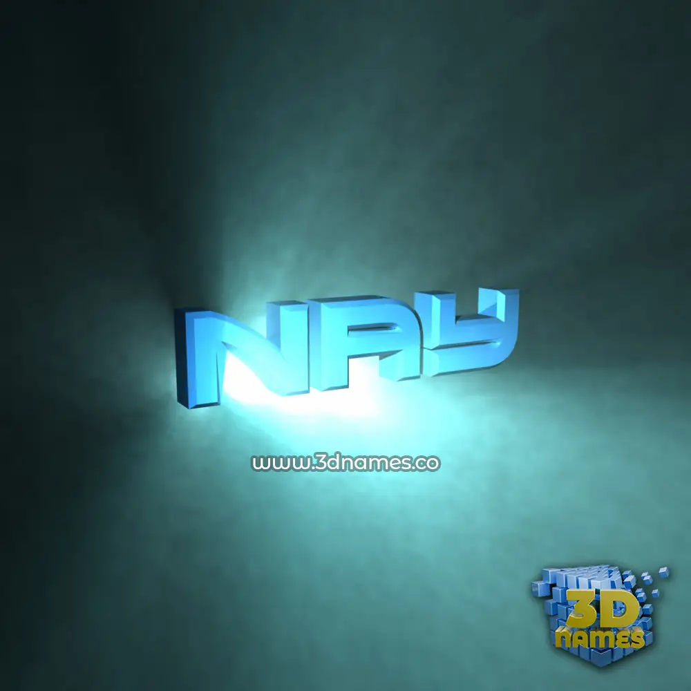 nay in Light Shine style - 3D name wallpaper