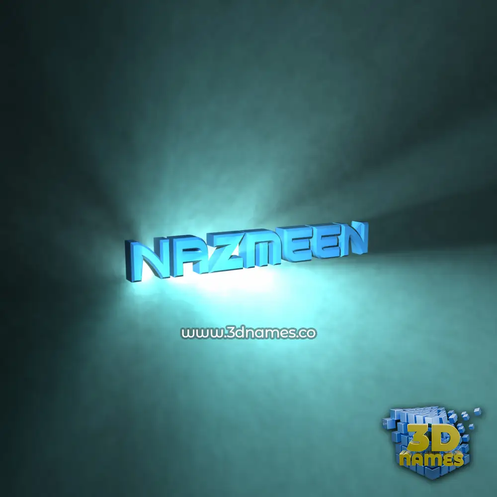 nazmeen in Light Shine style - 3D name wallpaper