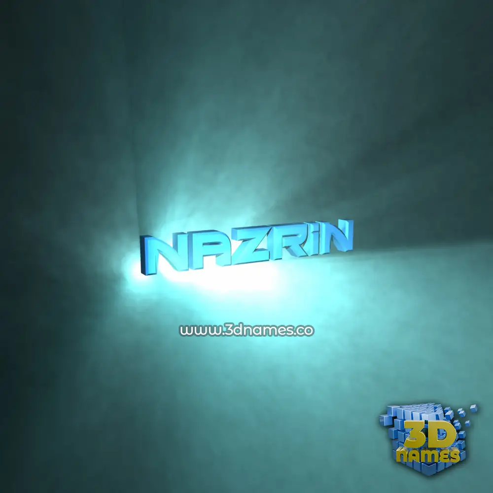 nazrin in Light Shine style - 3D name wallpaper