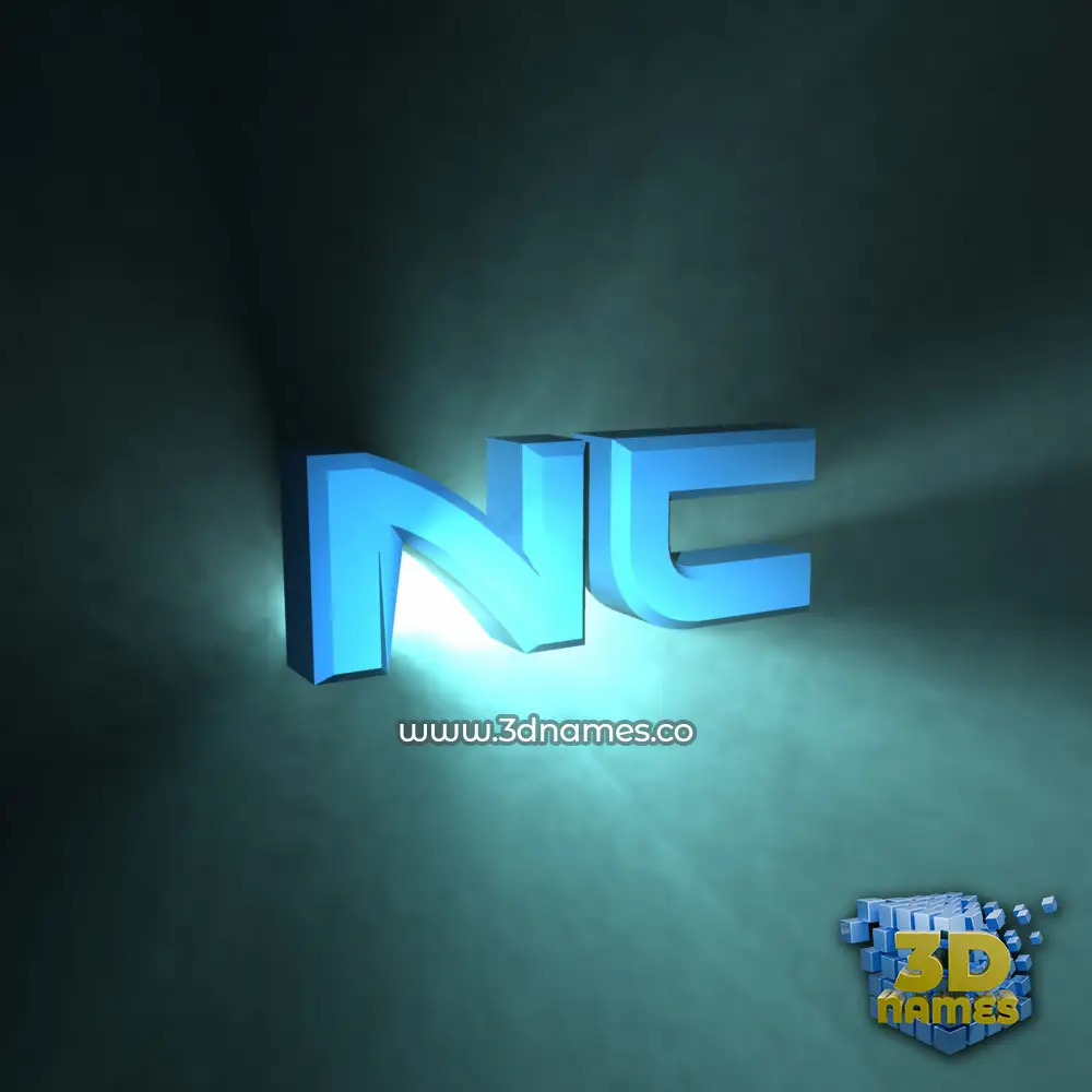 nc in Light Shine style - 3D name wallpaper
