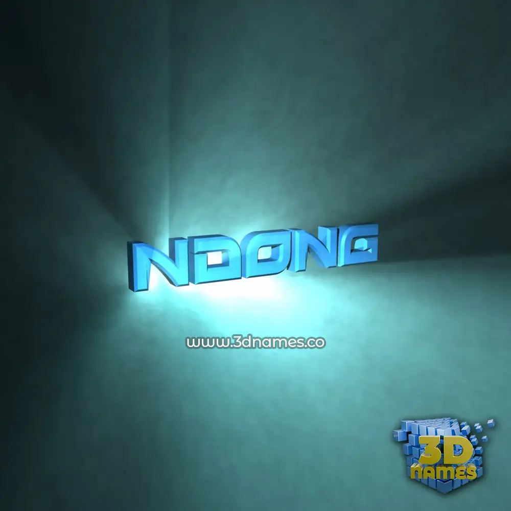 ndong in Light Shine style - 3D name wallpaper
