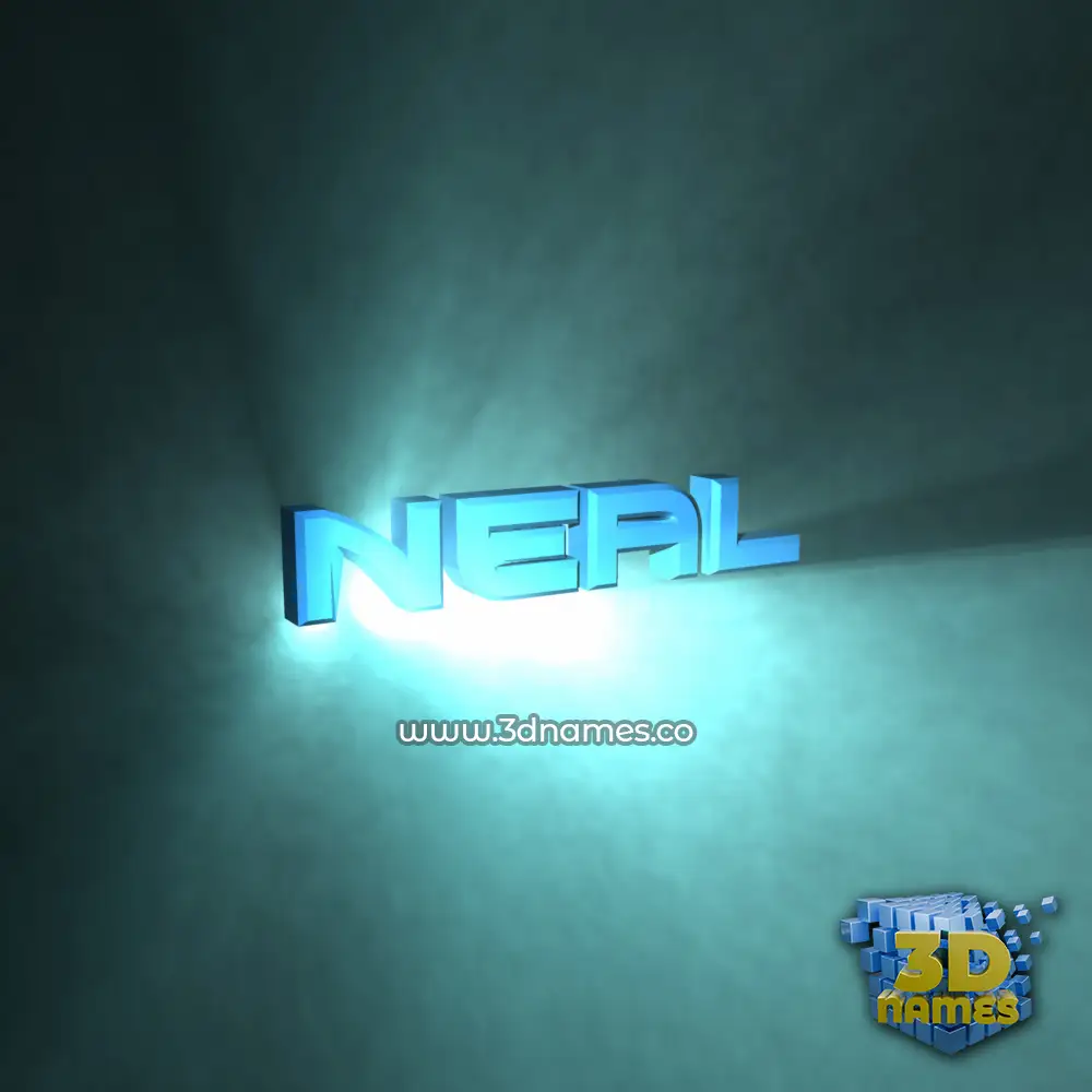 neal in Light Shine style - 3D name wallpaper