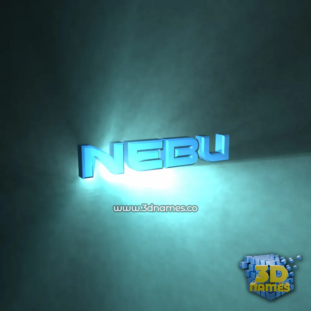 nebu in Light Shine style - 3D name wallpaper