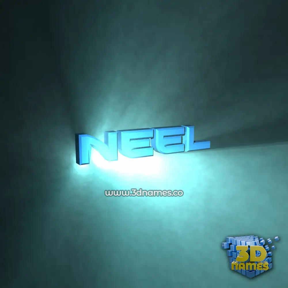 neel in Light Shine style - 3D name wallpaper