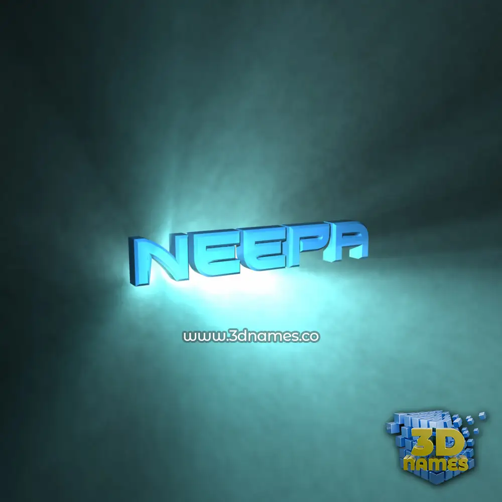 neepa in Light Shine style - 3D name wallpaper