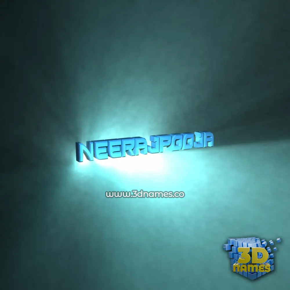 neerajpooja in Light Shine style - 3D name wallpaper