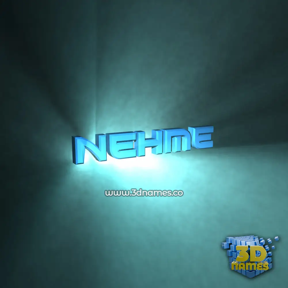 nehme in Light Shine style - 3D name wallpaper