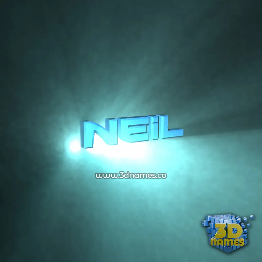neil in Light Shine style - 3D name wallpaper