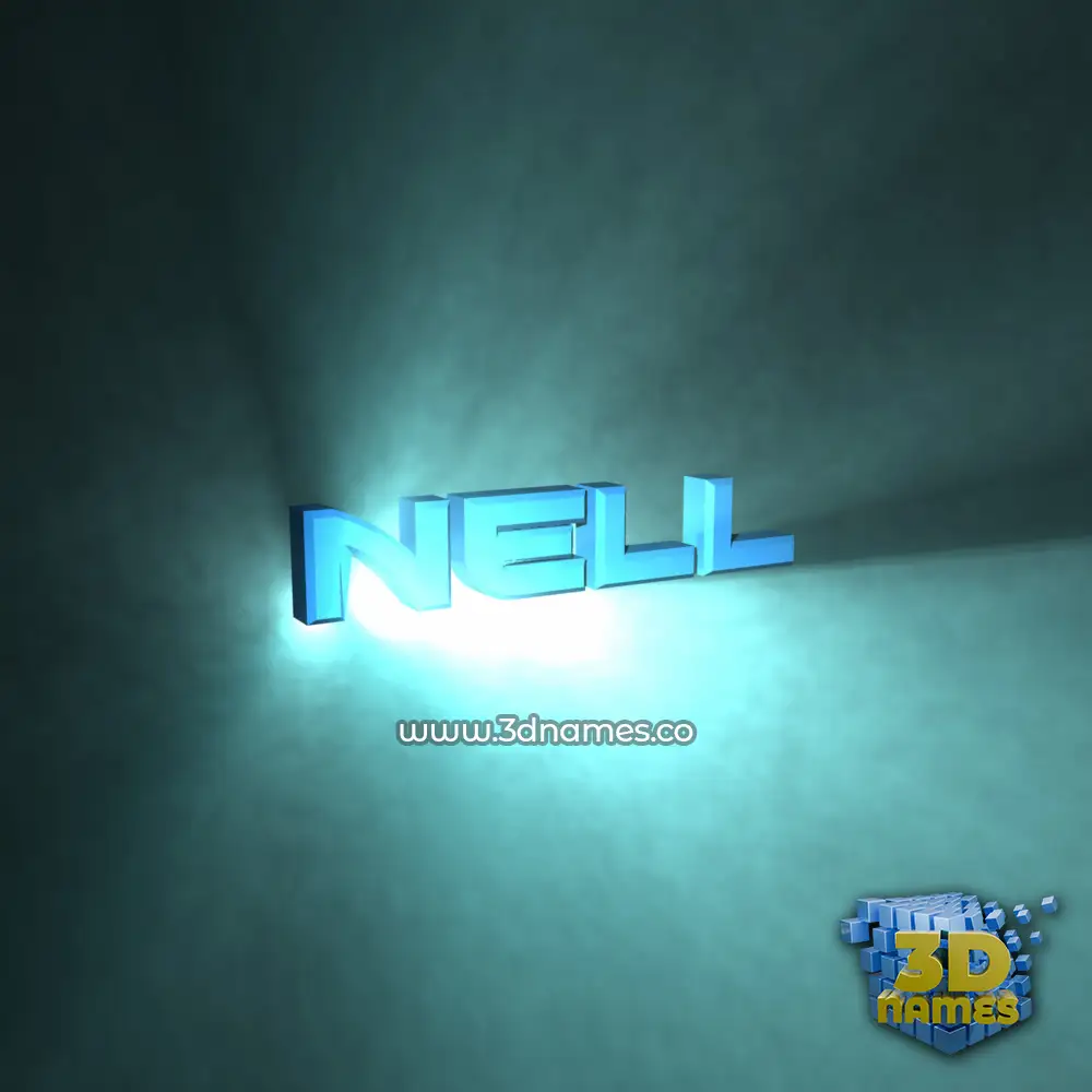 nell in Light Shine style - 3D name wallpaper