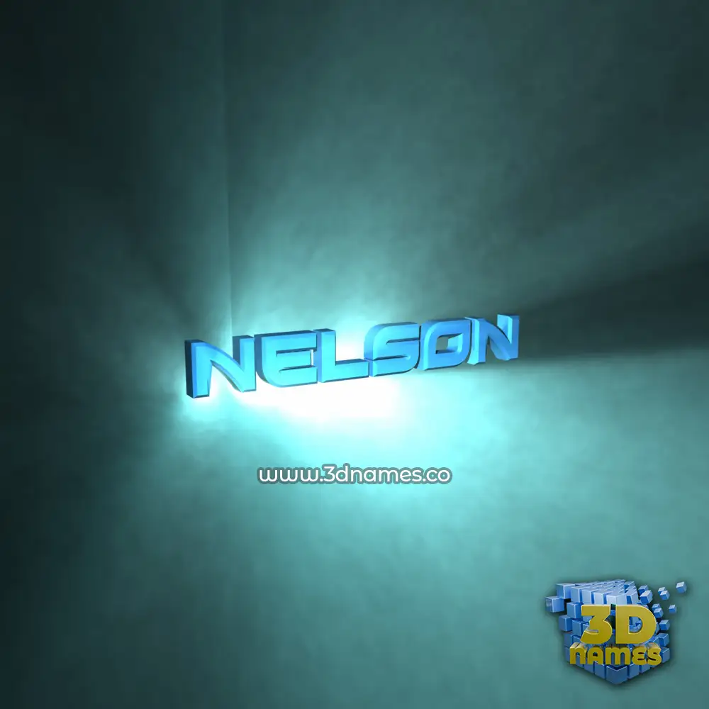 nelson in Light Shine style - 3D name wallpaper