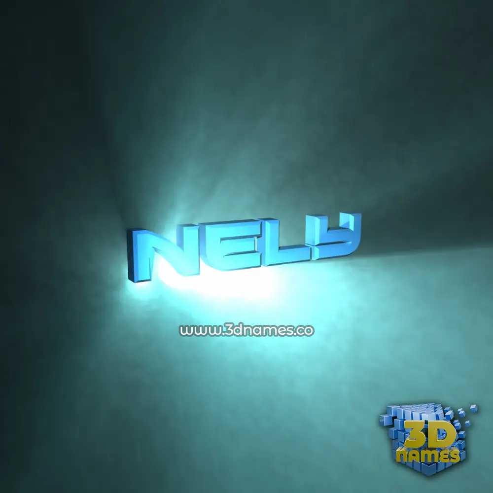 nely in Light Shine style - 3D name wallpaper