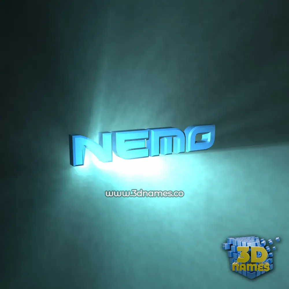 nemo in Light Shine style - 3D name wallpaper