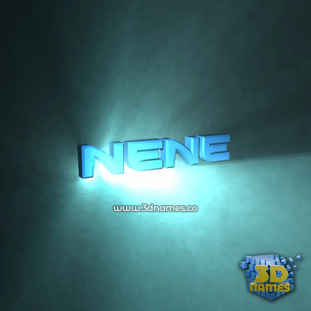 nene in Light Shine style - 3D name wallpaper