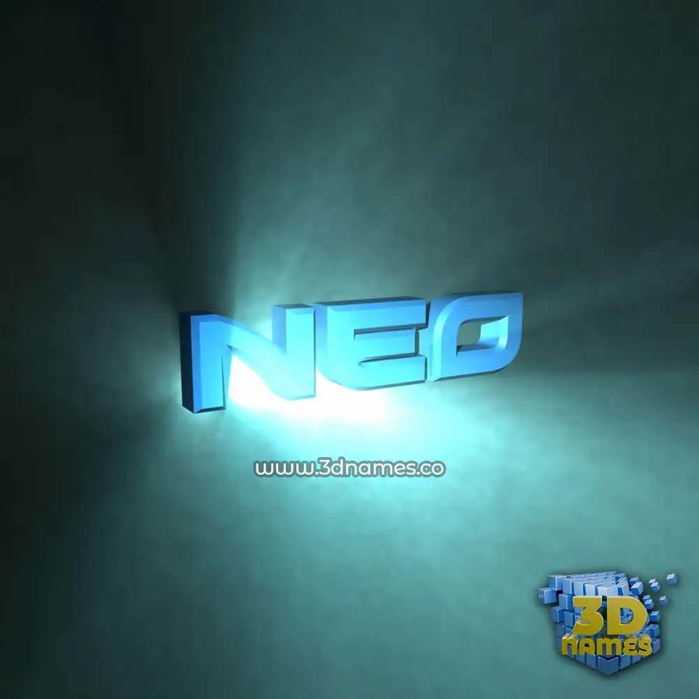 neo in Light Shine style - 3D name wallpaper