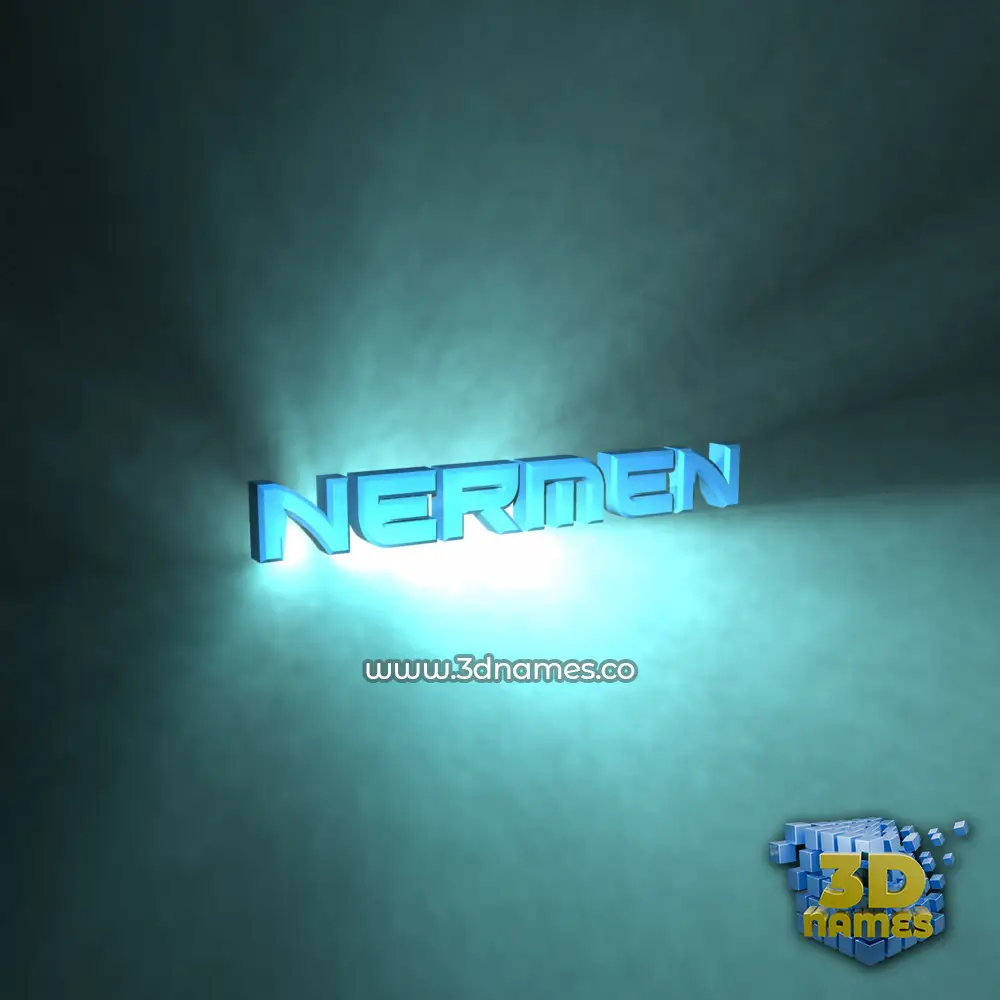 nermen in Light Shine style - 3D name wallpaper
