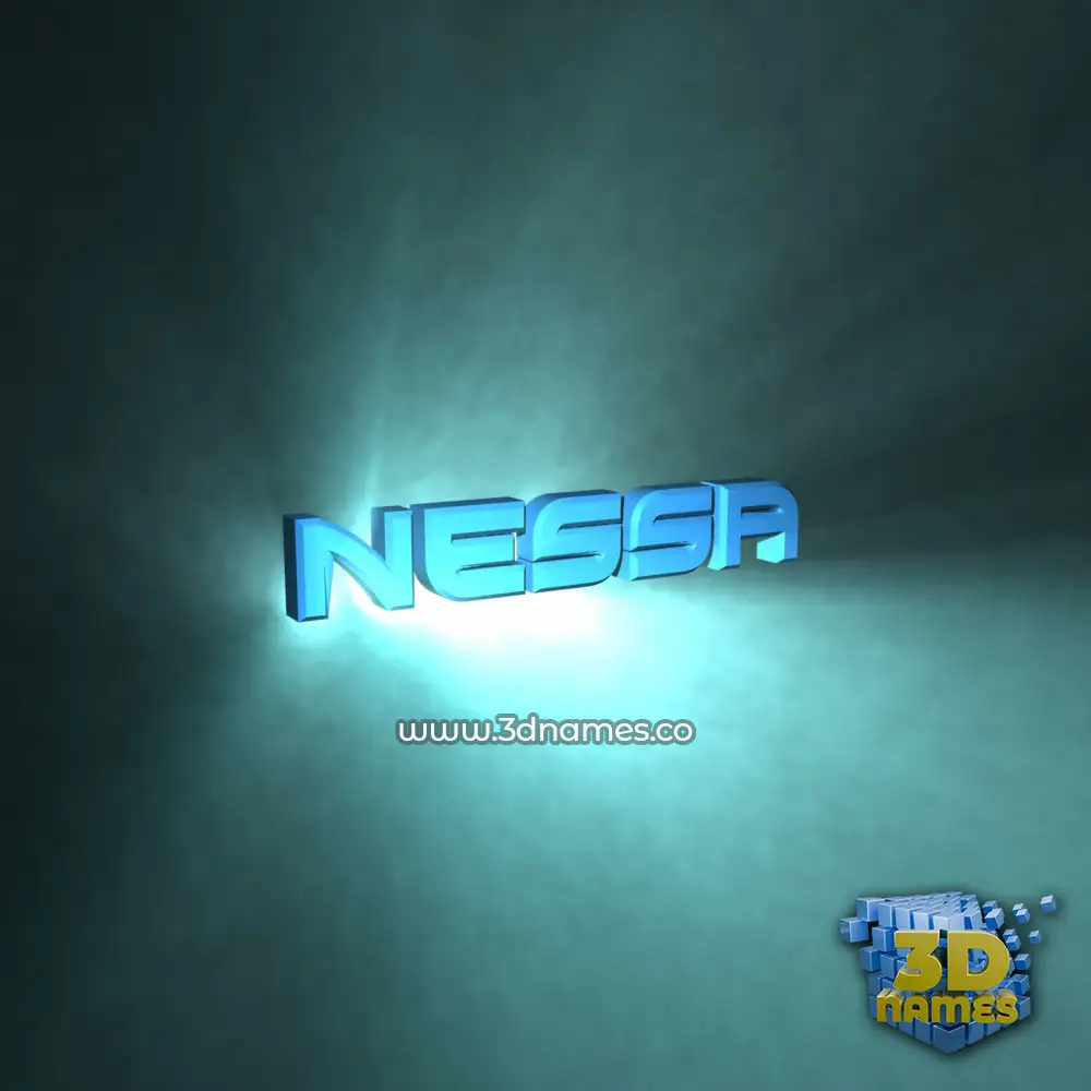 nessa in Light Shine style - 3D name wallpaper