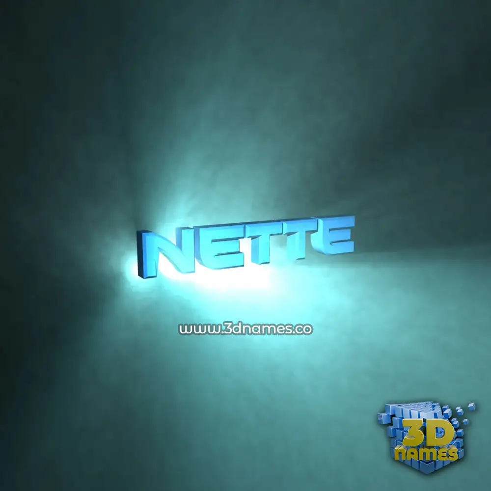 nette in Light Shine style - 3D name wallpaper