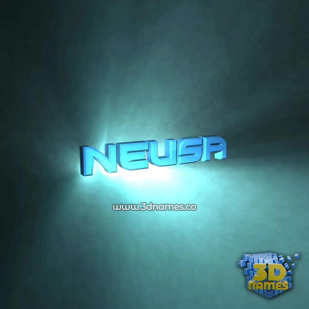 neusa in Light Shine style - 3D name wallpaper
