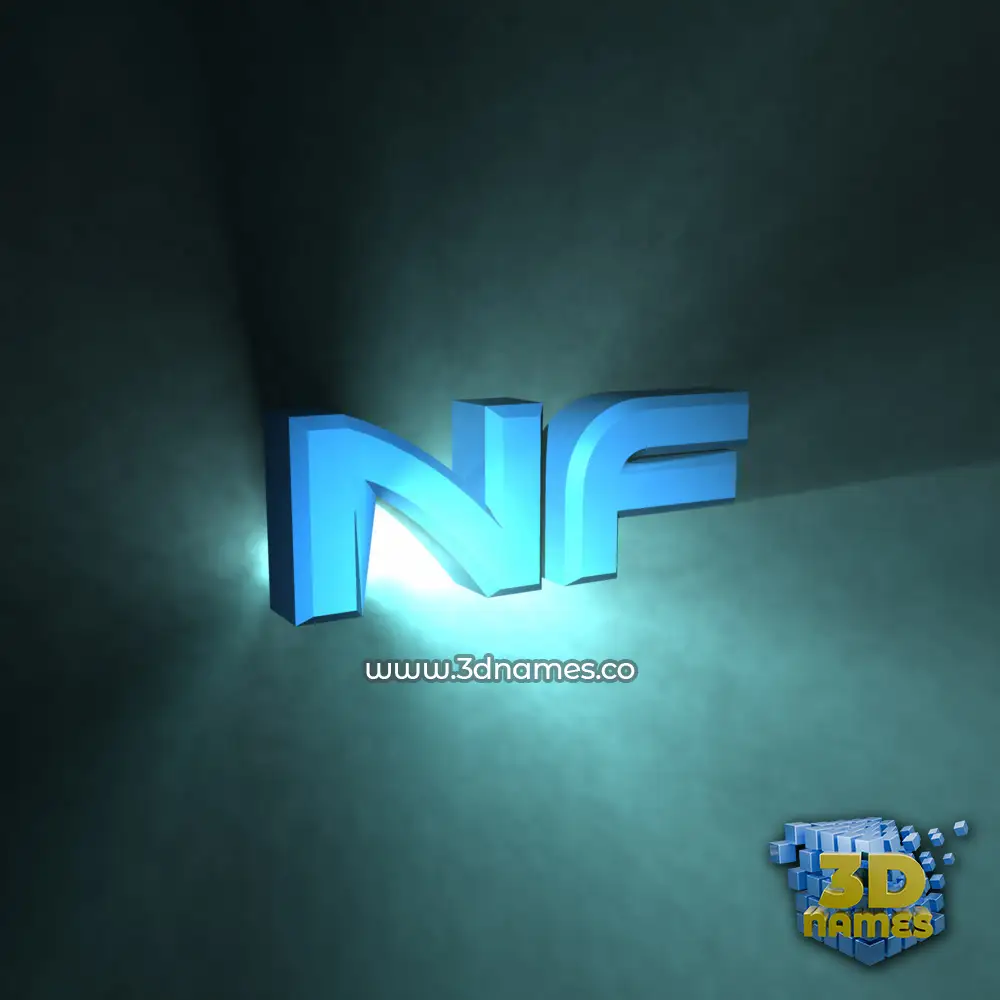 nf in Light Shine style - 3D name wallpaper