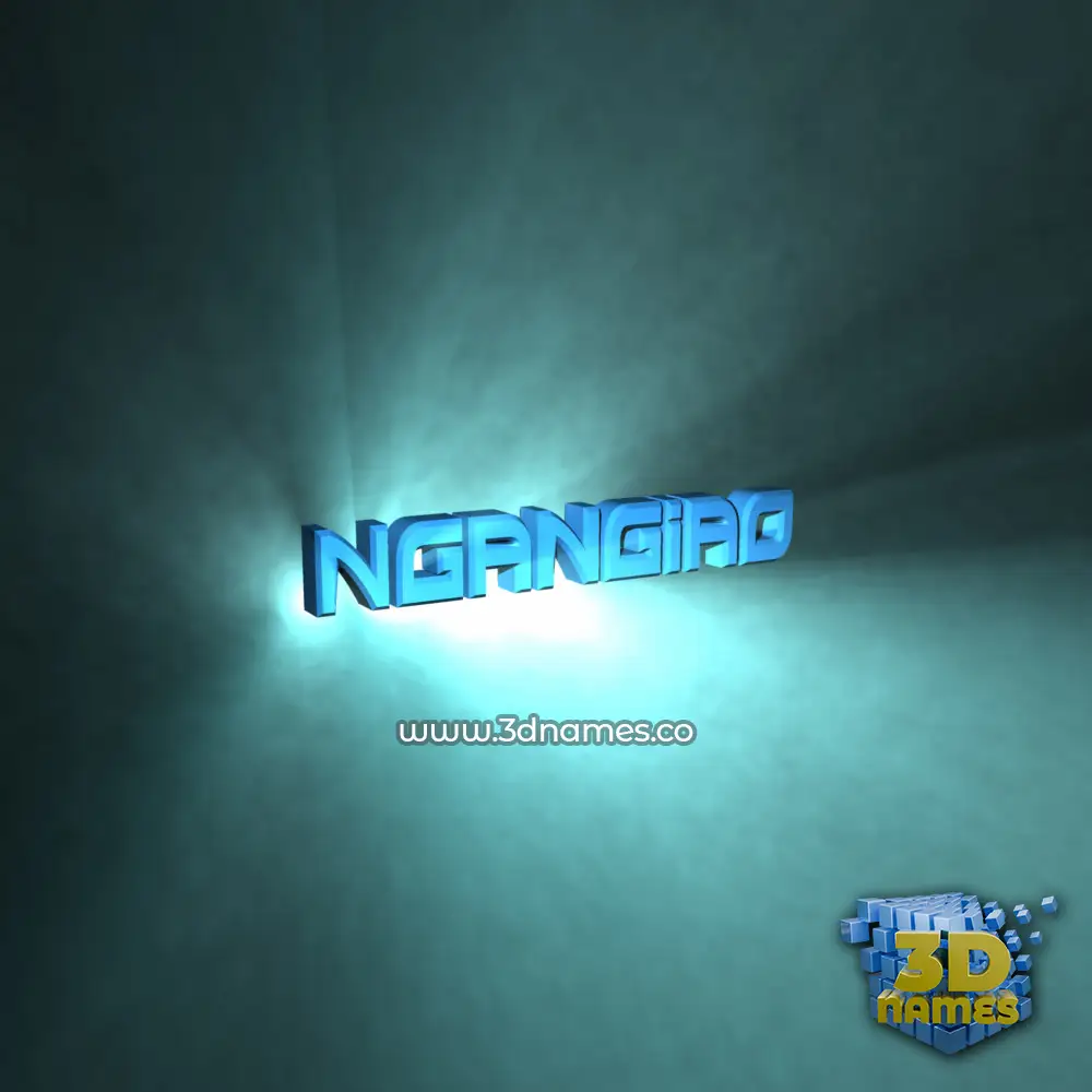 ngangiao in Light Shine style - 3D name wallpaper