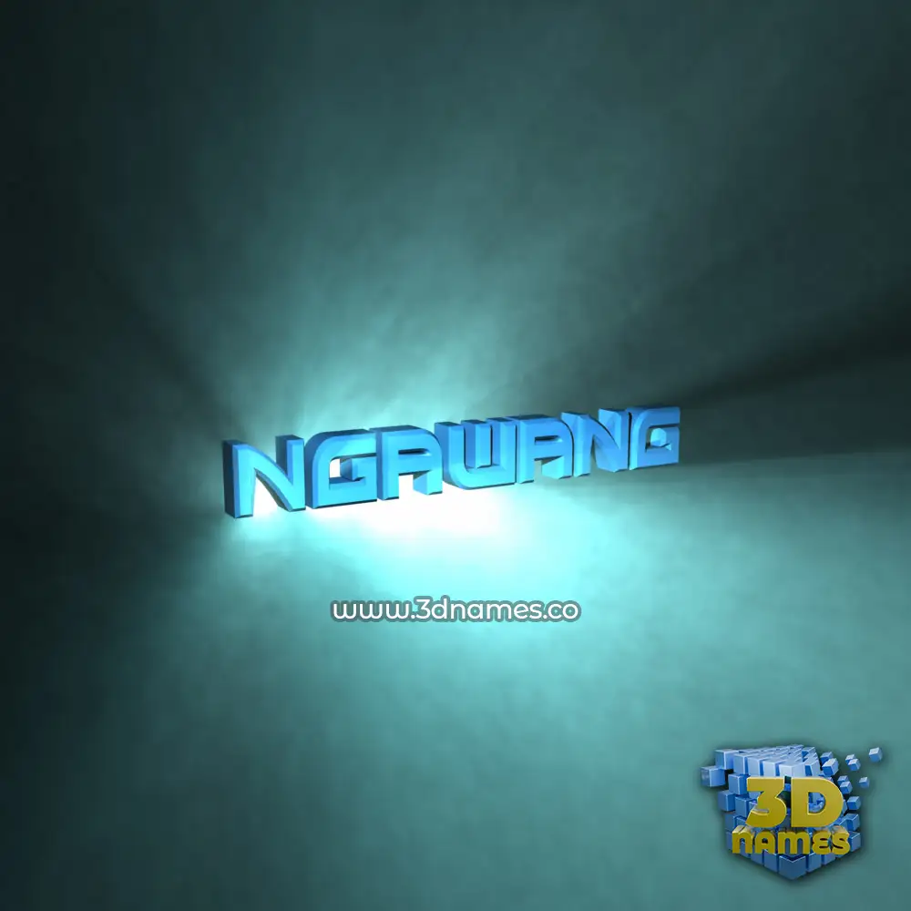 ngawang in Light Shine style - 3D name wallpaper