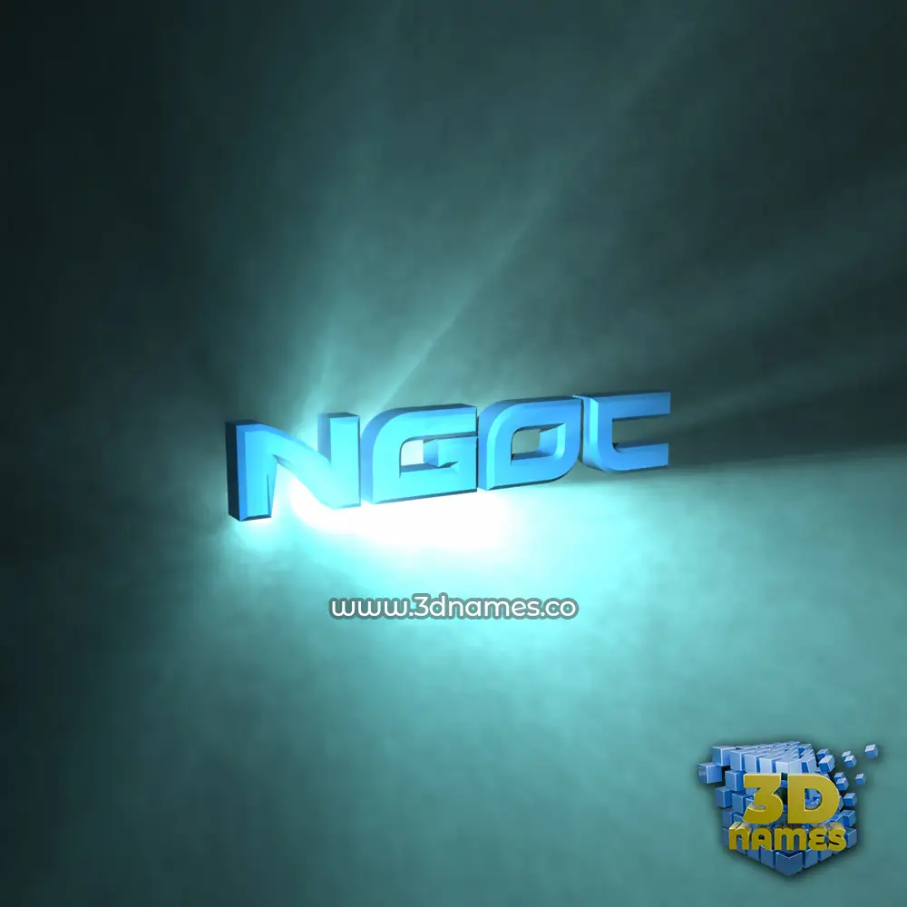 ngoc in Light Shine style - 3D name wallpaper