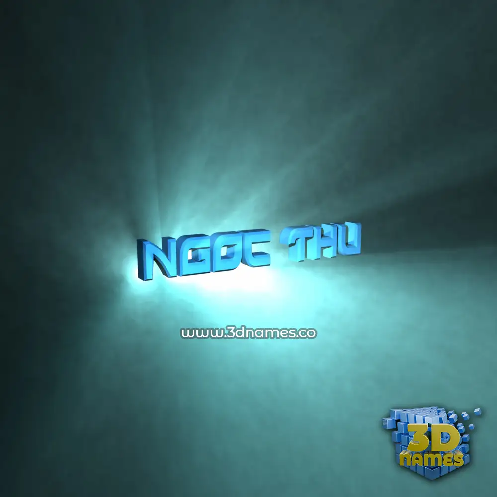 ngoc thu in Light Shine style - 3D name wallpaper
