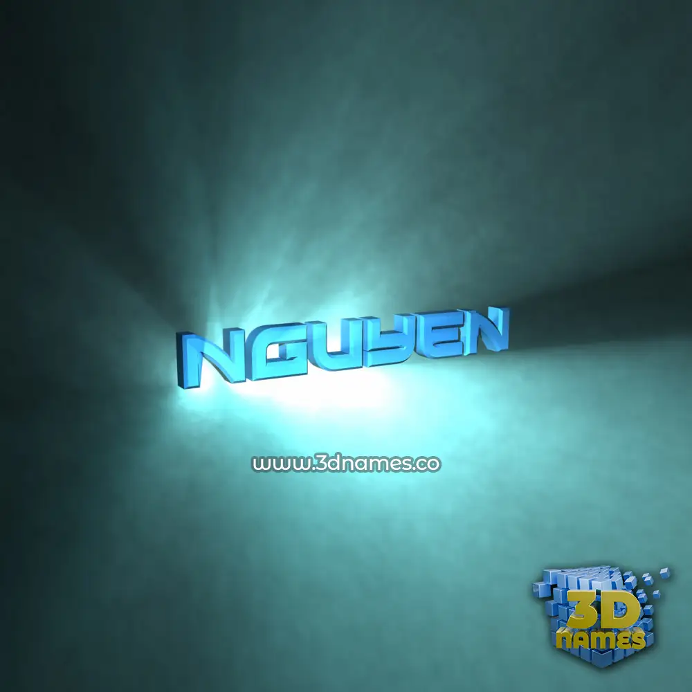 nguyen in Light Shine style - 3D name wallpaper