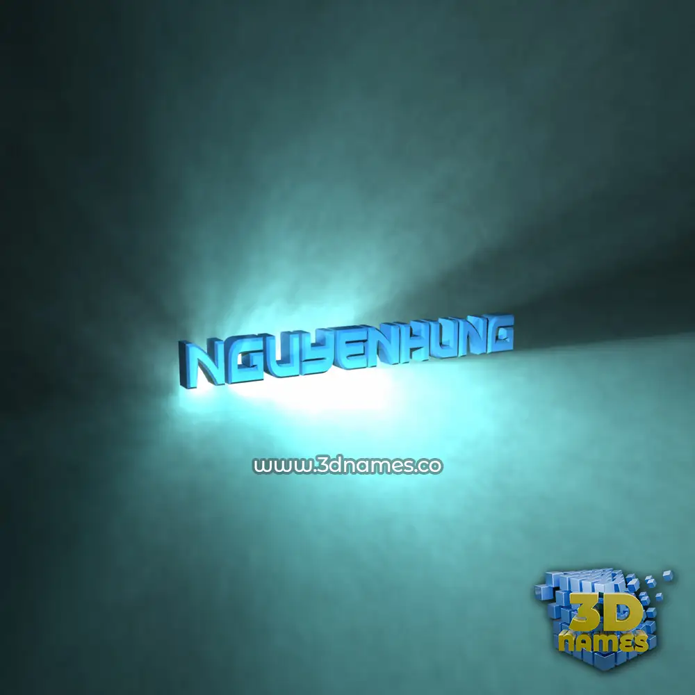 nguyenhung in Light Shine style - 3D name wallpaper