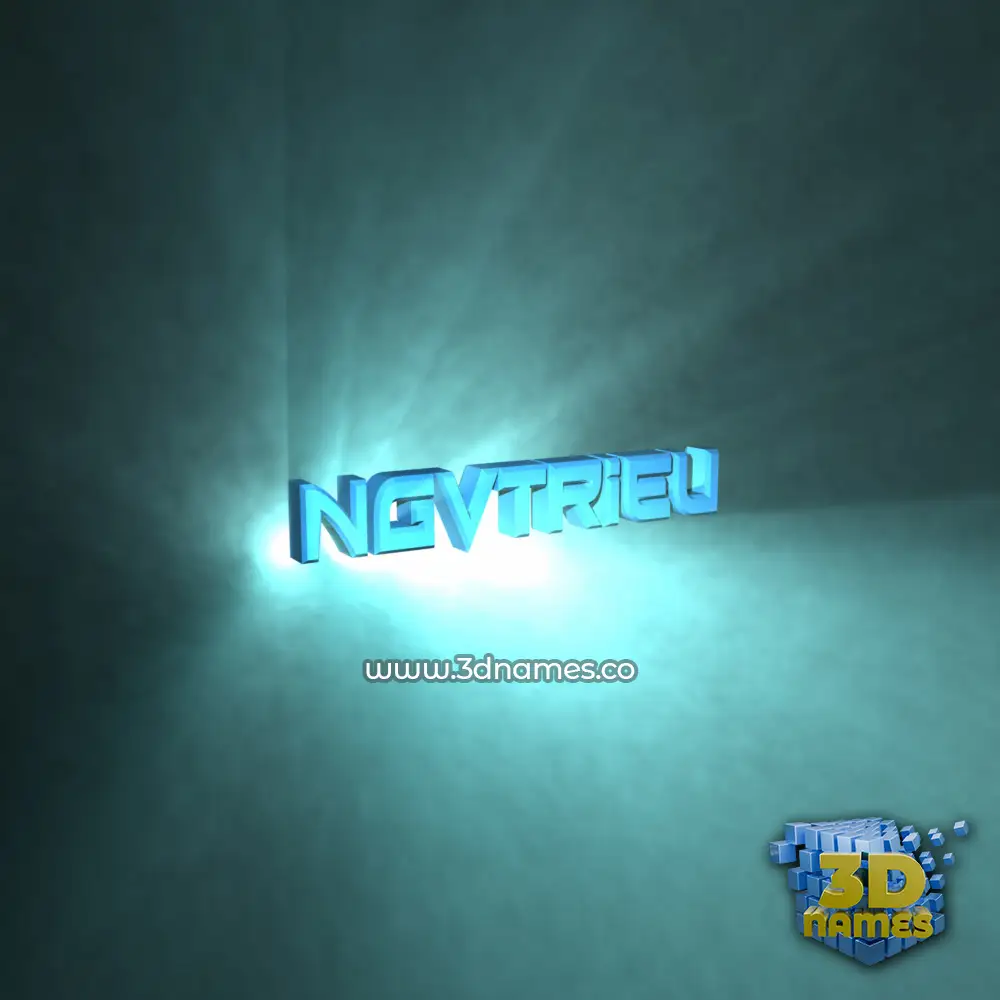 ngvtrieu in Light Shine style - 3D name wallpaper