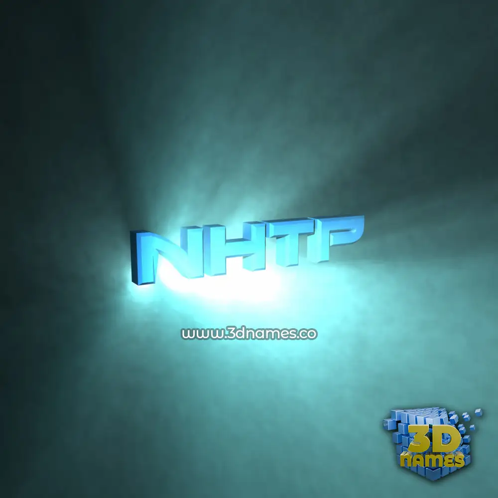 nhtp in Light Shine style - 3D name wallpaper