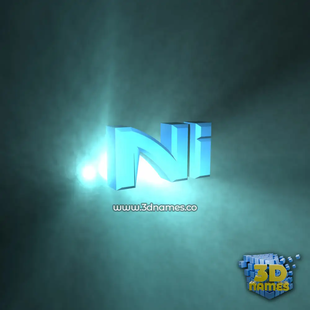 ni in Light Shine style - 3D name wallpaper
