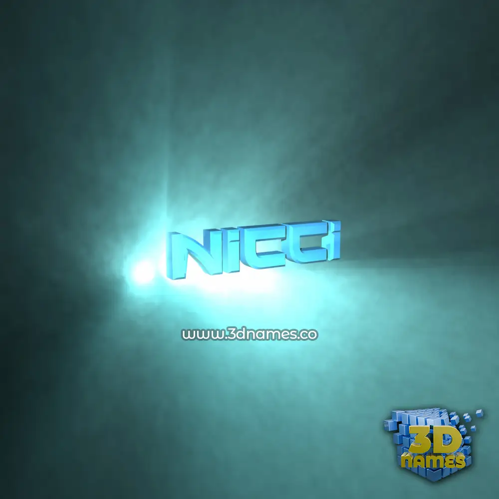 nicci in Light Shine style - 3D name wallpaper