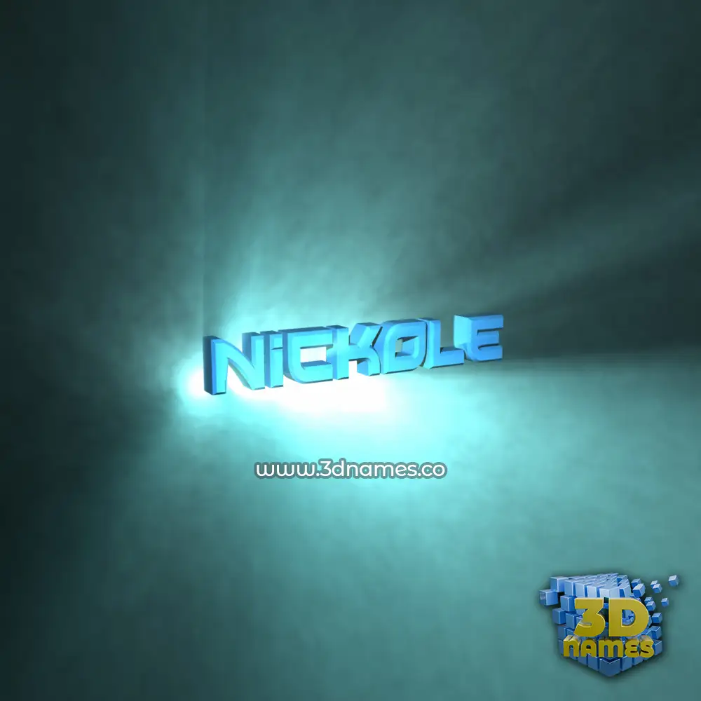 nickole in Light Shine style - 3D name wallpaper
