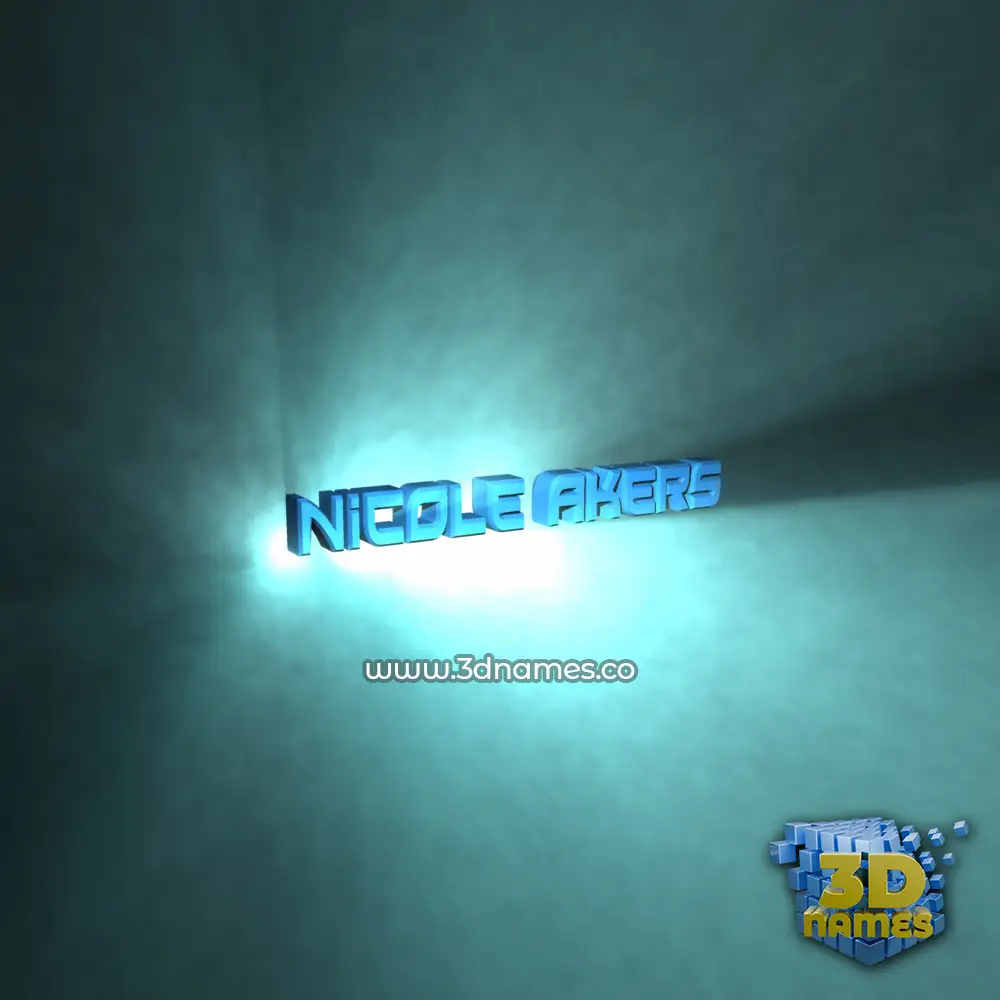 nicole akers in Light Shine style - 3D name wallpaper