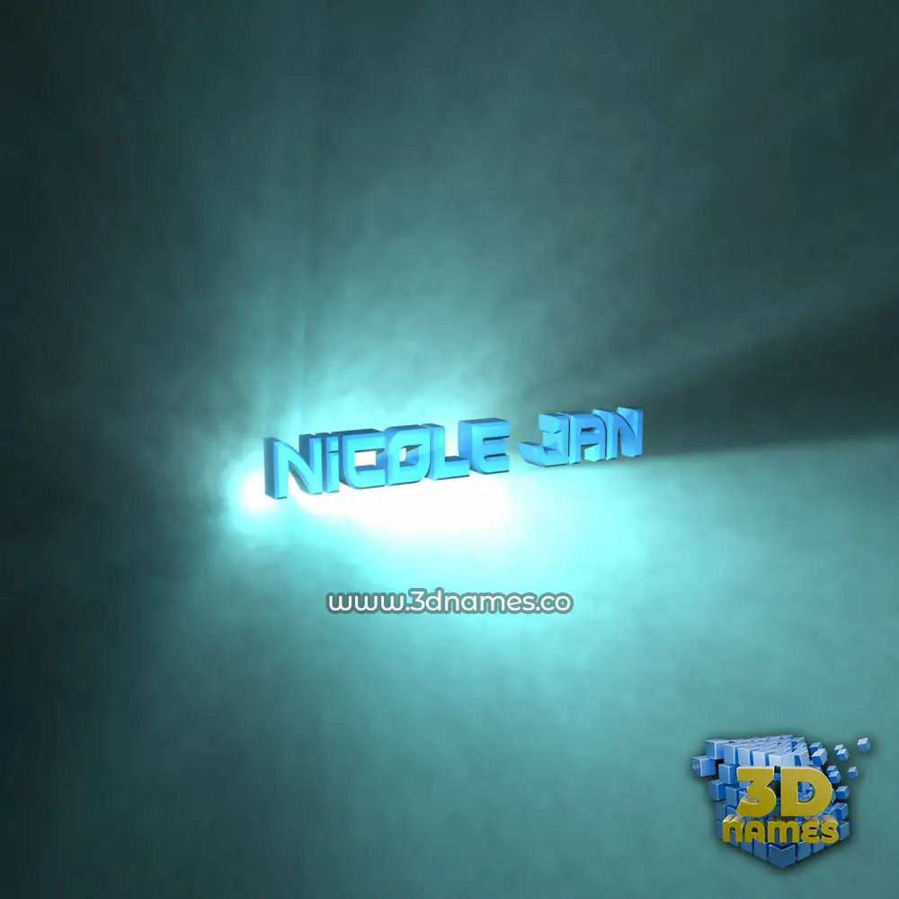 nicole jan in Light Shine style - 3D name wallpaper