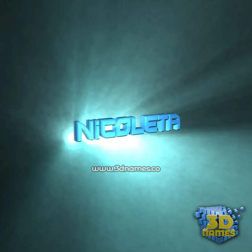 nicoleta in Light Shine style - 3D name wallpaper