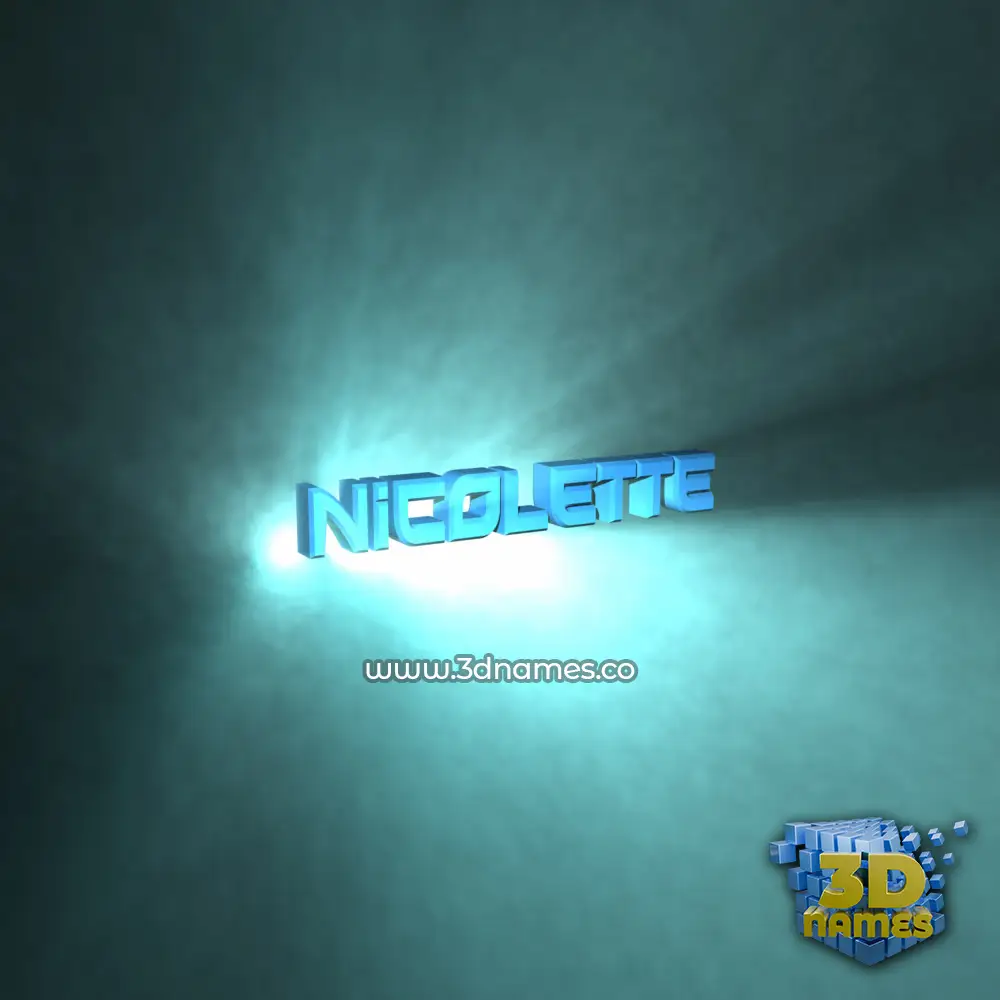 nicolette in Light Shine style - 3D name wallpaper