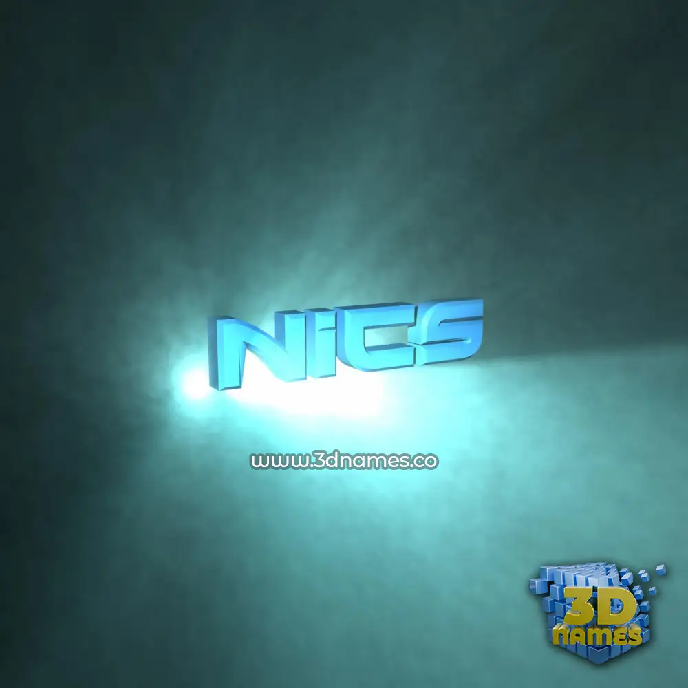 nics in Light Shine style - 3D name wallpaper