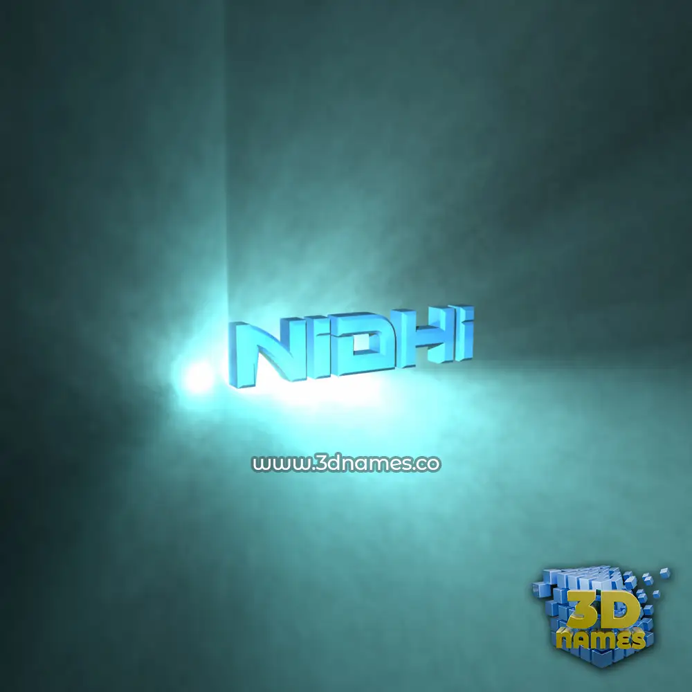 nidhi in Light Shine style - 3D name wallpaper